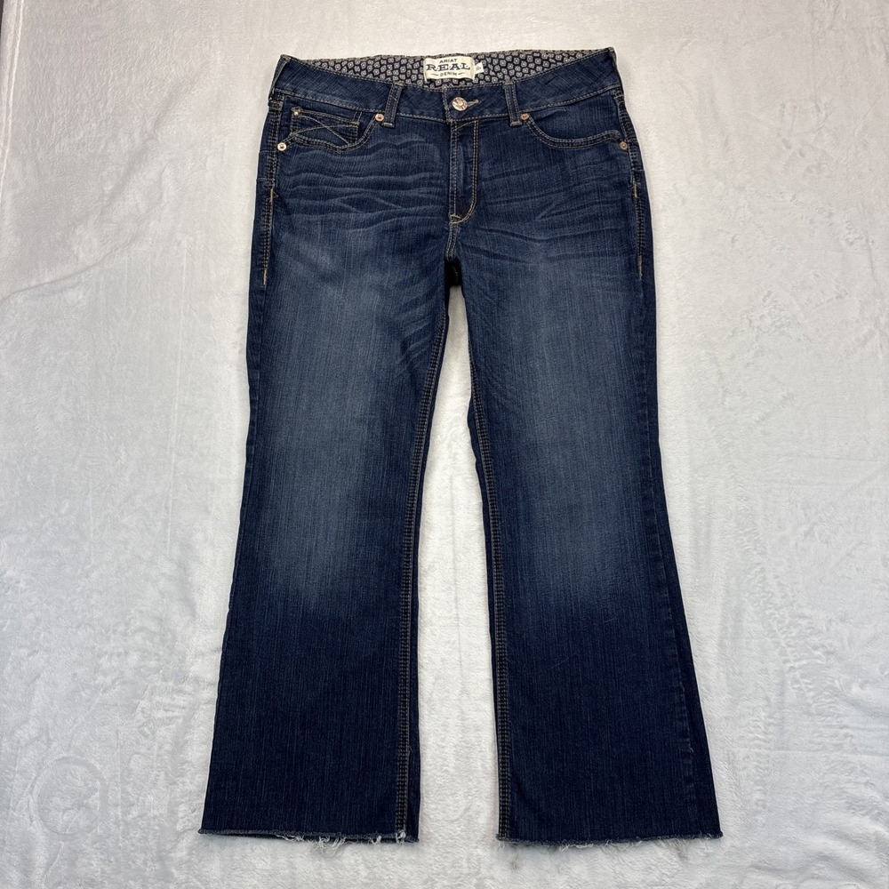 Ariat R.E.A.L. Bootcut Jeans Women 32S Southwestern Western Stretch Denim